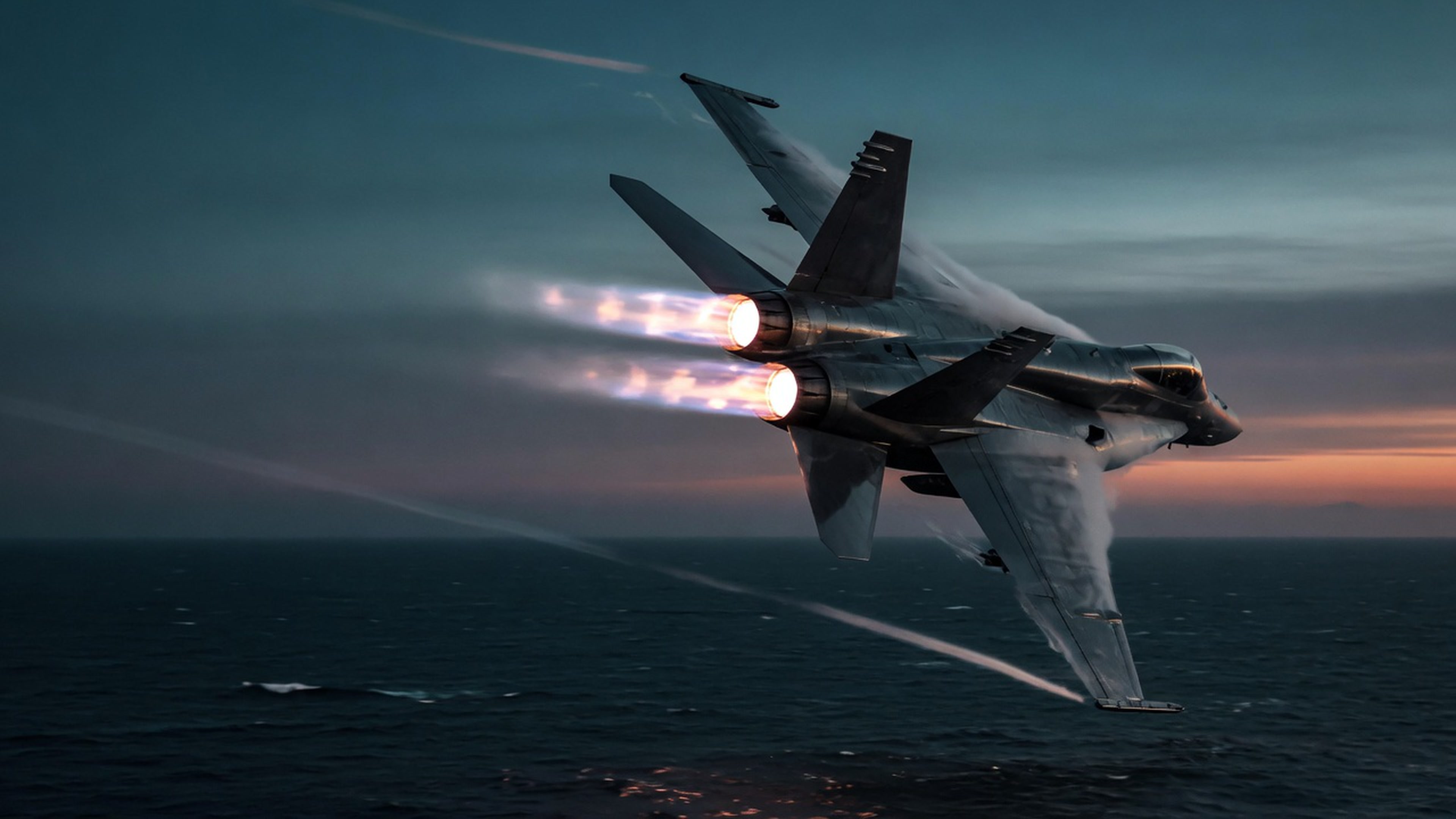 Jet aircraft in formation